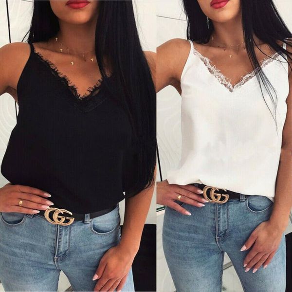 Satin Silk Lace Summer Womens Tank Tops Vest Blouse Casual Crop Camisole Top Sexy, White
Satin Silk Lace Summer Womens Tank Tops Vest Blouse Casual Crop Camisole Top Sexy, White