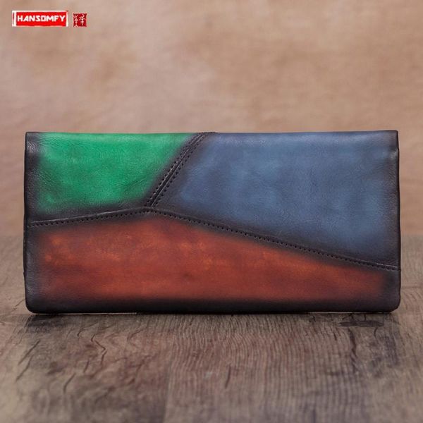 wallets vintage genuine leather women wallet ladies handmade female card holder long zipper 2021 purses cow, Red;black
wallets vintage genuine leather women wallet ladies handmade female card holder long zipper 2021 purses cow, Red;black