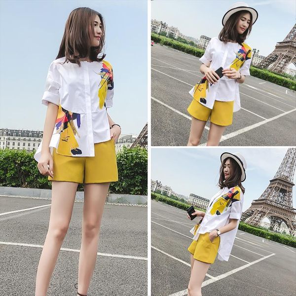 summer short two piece set womens tracksuits hidden breasted loose shirt yellow wide leg mini pants female work wear, Gray
summer short two piece set womens tracksuits hidden breasted loose shirt yellow wide leg mini pants female work wear, Gray
