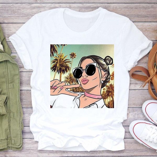 women's t-shirt fashion girl printing casual streetwear large size summer thin section short sleeve tshirt harajuku tee, White
women's t-shirt fashion girl printing casual streetwear large size summer thin section short sleeve tshirt harajuku tee, White
