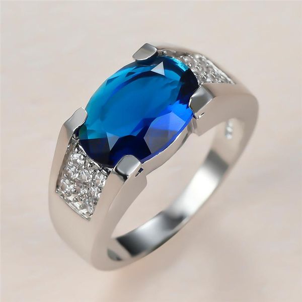 blue crystal zircon ring big oval stone rings for women men wedding jewelry vintage fashion silver color engagement promise, Slivery;golden
blue crystal zircon ring big oval stone rings for women men wedding jewelry vintage fashion silver color engagement promise, Slivery;golden