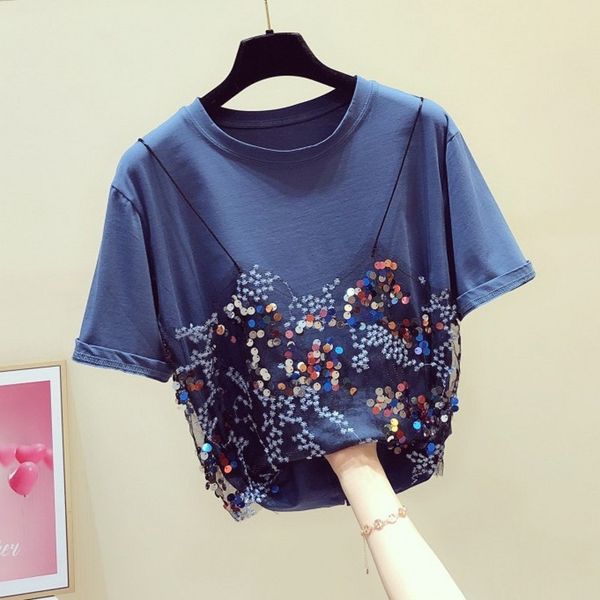 women's o neck long sleeves mesh patchwork sequin cotton t-shirt autumn female pullover casual tees a3784 210428, White
women's o neck long sleeves mesh patchwork sequin cotton t-shirt autumn female pullover casual tees a3784 210428, White
