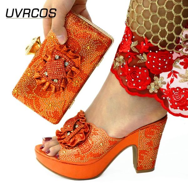 dress shoes nigerian 2021 italian design fashion orange color party elegant women and bag set decorated with rhinestone slippers, Black
dress shoes nigerian 2021 italian design fashion orange color party elegant women and bag set decorated with rhinestone slippers, Black