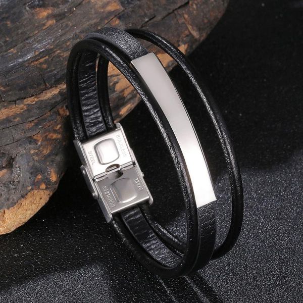 charm bracelets fashion jewelry glossy stainless steel customize name leather for men layered bangles personalized dad husband gifts, Golden;silver
charm bracelets fashion jewelry glossy stainless steel customize name leather for men layered bangles personalized dad husband gifts, Golden;silver