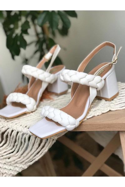sandals women's white mesh detailed, Black
