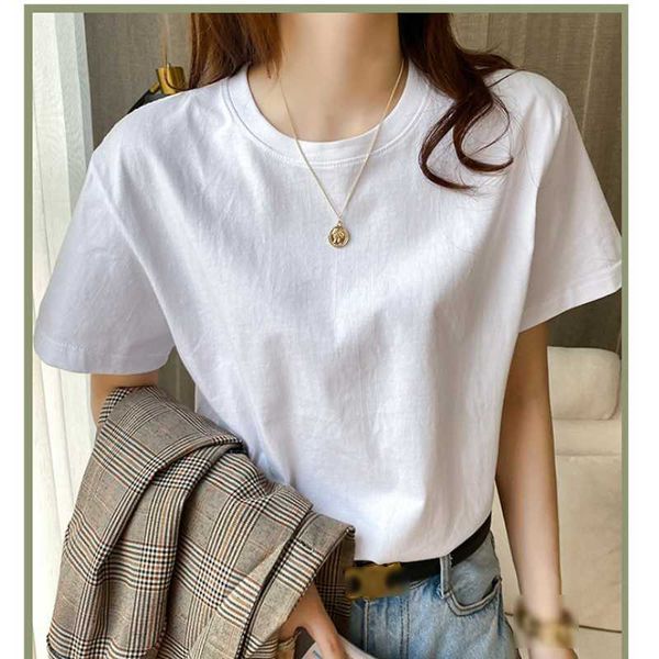 women's t-shirt 2021 summer round collar short sleeve solid color loose fashion casual comfortable female pullovers, White
women's t-shirt 2021 summer round collar short sleeve solid color loose fashion casual comfortable female pullovers, White