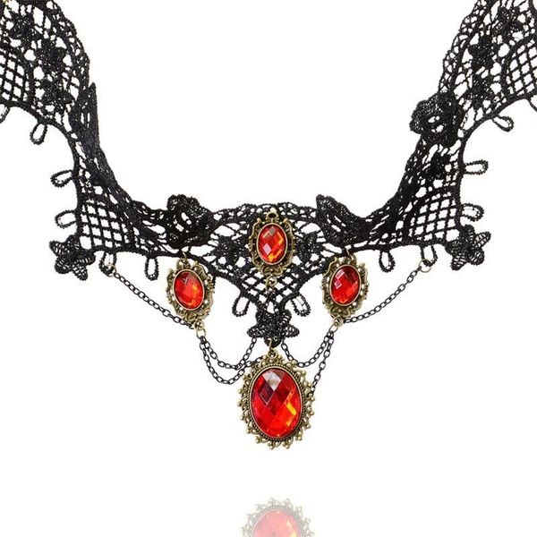chains the european and american fashion lace ms red jewel necklace pendant nightmare before christmas wholesale bulk, Silver
chains the european and american fashion lace ms red jewel necklace pendant nightmare before christmas wholesale bulk, Silver