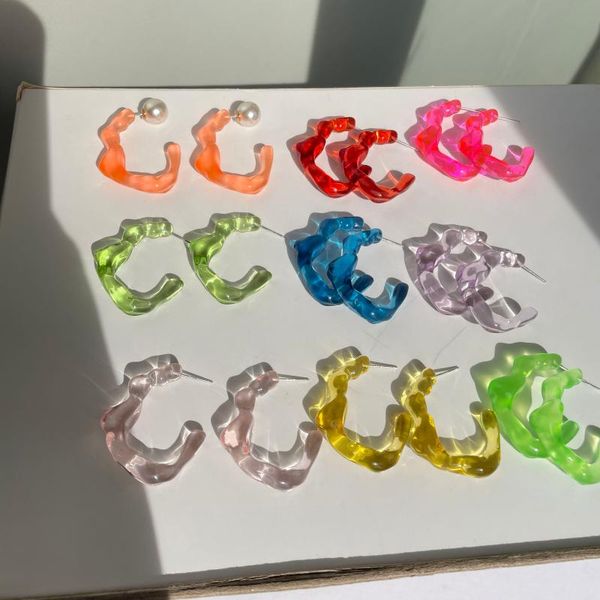 hoop & huggie huanzhi 2021 fashion transparent resin colorful geometric irregularity pearl earrings for women girls party jewelry, Golden;silver
hoop & huggie huanzhi 2021 fashion transparent resin colorful geometric irregularity pearl earrings for women girls party jewelry, Golden;silver