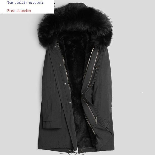men's leather & faux 2021 parka real fur coat men liner winter jacket warm parkas for raccoon dog collar p1802651 kj2440, Black
men's leather & faux 2021 parka real fur coat men liner winter jacket warm parkas for raccoon dog collar p1802651 kj2440, Black