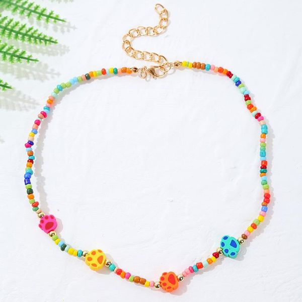 chokers bohemian female handmade beaded multicolor glass beads polymer clay cat necklaces for women girls party jewelry gift, Golden;silver
chokers bohemian female handmade beaded multicolor glass beads polymer clay cat necklaces for women girls party jewelry gift, Golden;silver