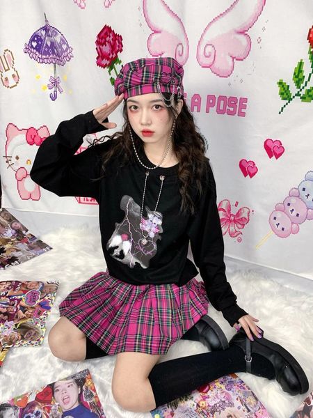 ruibbit girl harajuku love pocket denim patchwork plaided rose skirt punk sweet fashion high waist mini kawaii cosplay skirts, Black
ruibbit girl harajuku love pocket denim patchwork plaided rose skirt punk sweet fashion high waist mini kawaii cosplay skirts, Black