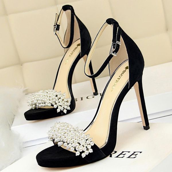 sandals 2021 summer elegant women 11cm stripper high heels party flock pink pearl rhinestone bride female shoes, Black
sandals 2021 summer elegant women 11cm stripper high heels party flock pink pearl rhinestone bride female shoes, Black
