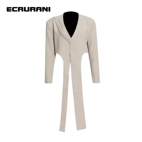 women's jackets ecrurani irregular coats for women v neck long sleeve slimming single button casual females summer clothing 2021 stylis, Black;brown
women's jackets ecrurani irregular coats for women v neck long sleeve slimming single button casual females summer clothing 2021 stylis, Black;brown