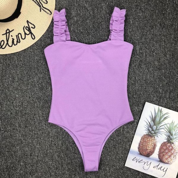 2021 ribbed ruffle swimsuit female solid swimwear thong swimming bathing suit for women brand originalby air
2021 ribbed ruffle swimsuit female solid swimwear thong swimming bathing suit for women brand originalby air
