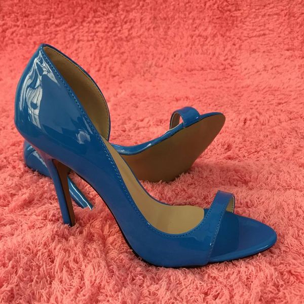 women stiletto thin high heel sandals open toe blue patent fashion party bridals ball lady shoes 0640c-q1, Black
women stiletto thin high heel sandals open toe blue patent fashion party bridals ball lady shoes 0640c-q1, Black