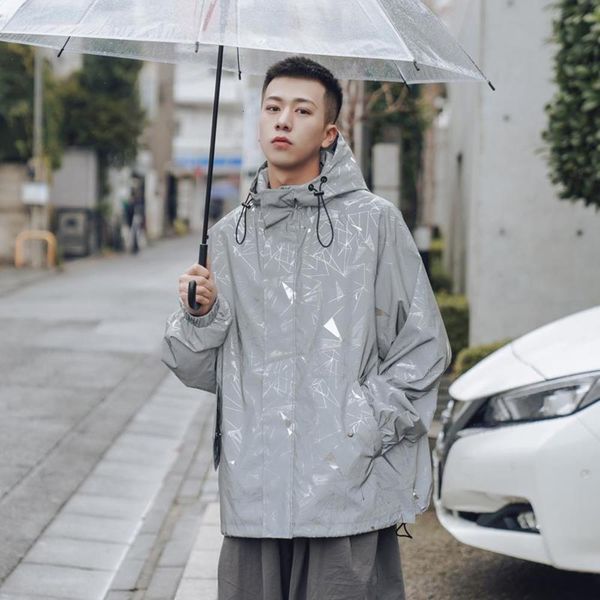 spring and autumn reflective hooded jacket men's street trend camouflage luminous loose versatile couple, Black;brown
spring and autumn reflective hooded jacket men's street trend camouflage luminous loose versatile couple, Black;brown