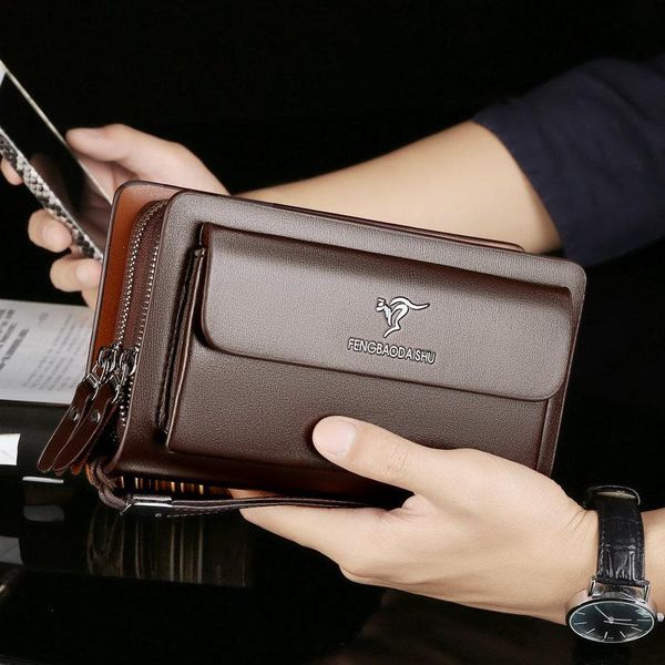 wallets genuine leather business clutch bag men's wallet for phone pouch male bags casual hand long money man purse bolsos, Red;black
wallets genuine leather business clutch bag men's wallet for phone pouch male bags casual hand long money man purse bolsos, Red;black