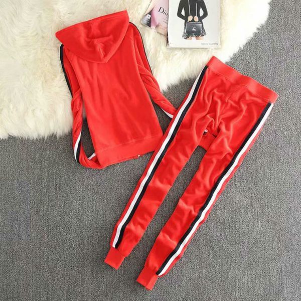 luxury slim juicy lovers brand striped sports suit velvet yoga jogging women's tracksuits hooded collar women sportswear suitsthe femal, Gray
luxury slim juicy lovers brand striped sports suit velvet yoga jogging women's tracksuits hooded collar women sportswear suitsthe femal, Gray