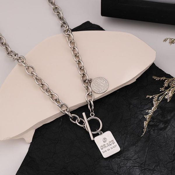 south korea personality hip-hop aesthetic creative necklace worn daily by street punk wind students collarbone chain pendant necklaces, Silver
south korea personality hip-hop aesthetic creative necklace worn daily by street punk wind students collarbone chain pendant necklaces, Silver