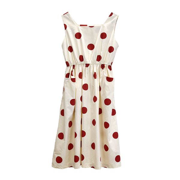 red black yellow sleeveless tank strap o neck polka dot pocket midi dress mid calf summer elastic waist a line d1465 210514, Black;gray
red black yellow sleeveless tank strap o neck polka dot pocket midi dress mid calf summer elastic waist a line d1465 210514, Black;gray
