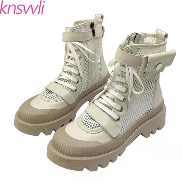summer boots women mesh hollow outs lace up thick sole ankle woman flats shoes casual motorcycle, Black
summer boots women mesh hollow outs lace up thick sole ankle woman flats shoes casual motorcycle, Black