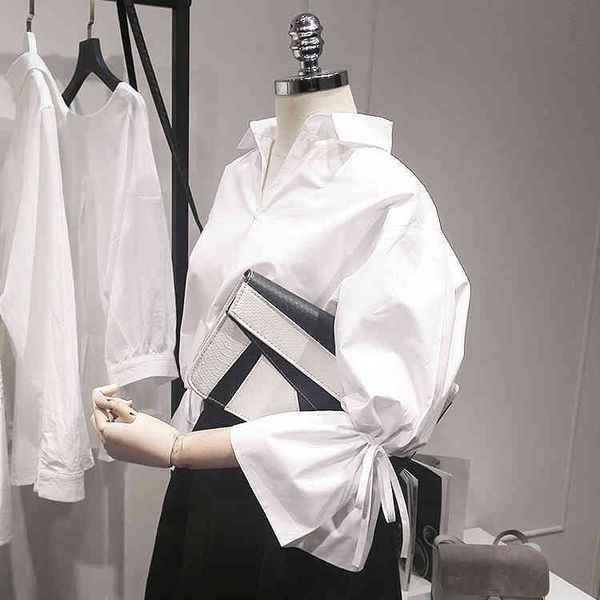 spring office lady shirts loose v-collar horn sleeve shirts women with nine-point sleeve shirts solid turn-down collar 210421, White
spring office lady shirts loose v-collar horn sleeve shirts women with nine-point sleeve shirts solid turn-down collar 210421, White