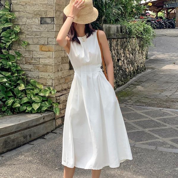 summer french style sleeveless womens dress slim fashion tide designer runway chic casual white, Black;gray
summer french style sleeveless womens dress slim fashion tide designer runway chic casual white, Black;gray