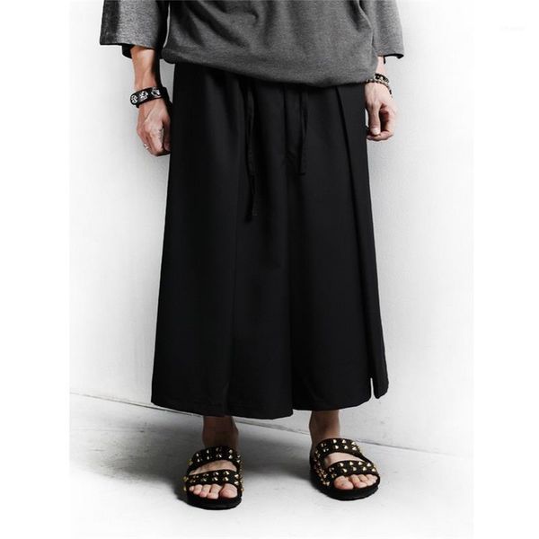 men's pants men spring and autumn wide leg pant skirt loose casual day retro fashion trend large size nine minutes, Black
men's pants men spring and autumn wide leg pant skirt loose casual day retro fashion trend large size nine minutes, Black