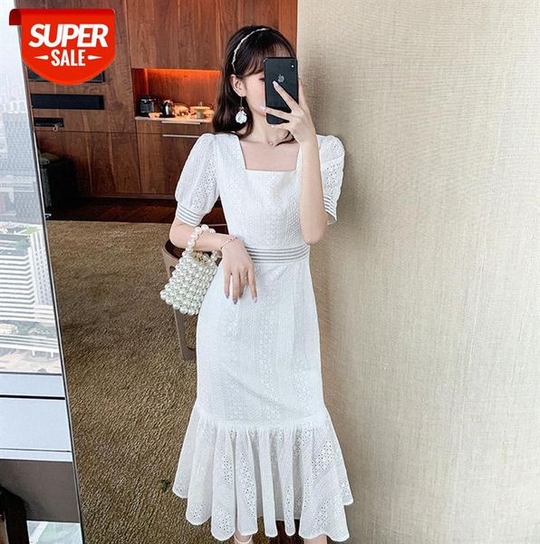 french retro lotus leaf skirt year women's fashion square neck temperament white dress women #ib4p, Black;gray
french retro lotus leaf skirt year women's fashion square neck temperament white dress women #ib4p, Black;gray