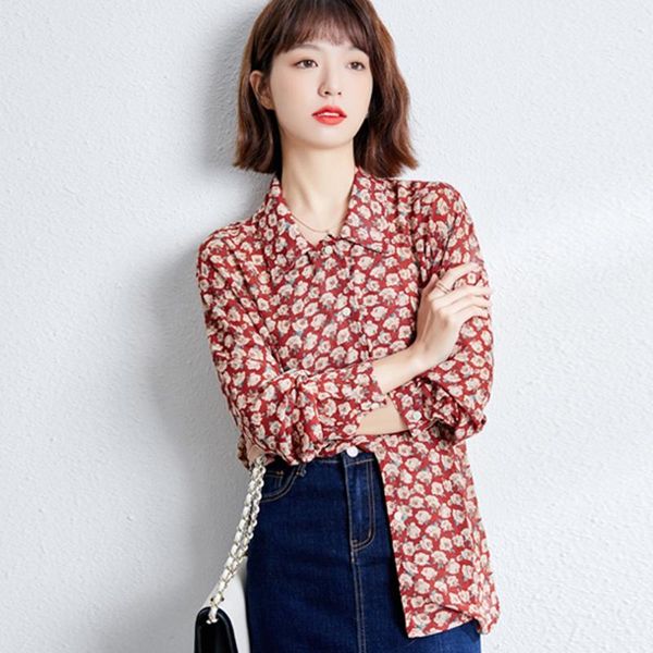 women's blouses & shirts spring autumn women blouse flower chiffon shirt summer long-sleeved loose casual basic all-match female vintag, White
women's blouses & shirts spring autumn women blouse flower chiffon shirt summer long-sleeved loose casual basic all-match female vintag, White
