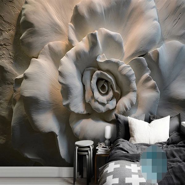 custom mural wall painting 3d relief rose flower wallpaper for living room sofa tv background wall home decor
custom mural wall painting 3d relief rose flower wallpaper for living room sofa tv background wall home decor