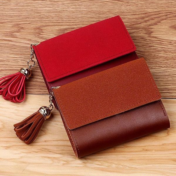 wallets 2021 women's wallet short card holder coin purse, Red;black
wallets 2021 women's wallet short card holder coin purse, Red;black