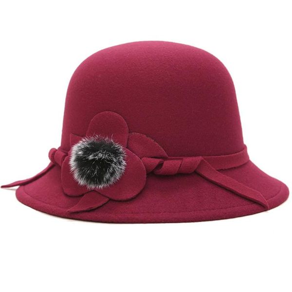 stingy brim hats ht1830 autumn winter for women ladies wool felt casual flower fur ball formal fedoras female bucket bowler hat, Blue;gray
stingy brim hats ht1830 autumn winter for women ladies wool felt casual flower fur ball formal fedoras female bucket bowler hat, Blue;gray