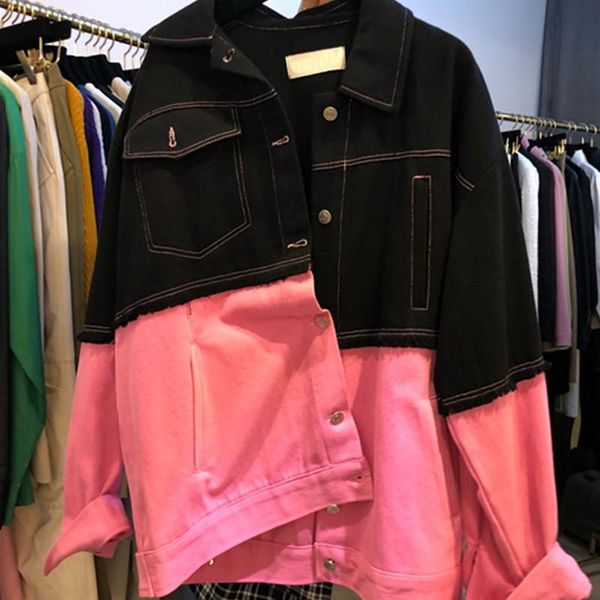 women's jackets long sleeve plus size denim coat female trench 2021 spring autumn korea turn-down collar loose feminino, Black;brown
women's jackets long sleeve plus size denim coat female trench 2021 spring autumn korea turn-down collar loose feminino, Black;brown