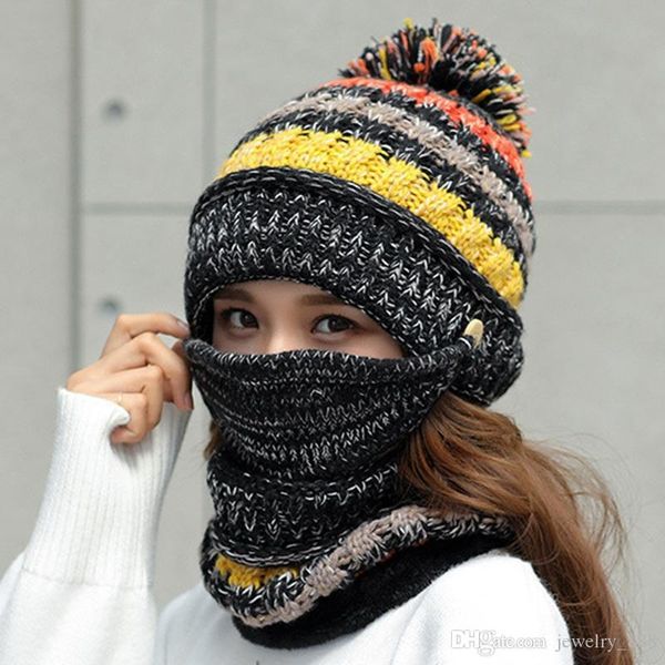 winter mask hat scarf set thick warm women winter accessories fleece inside knitted hat scarf set 3pcs riding hats, Blue;gray
winter mask hat scarf set thick warm women winter accessories fleece inside knitted hat scarf set 3pcs riding hats, Blue;gray