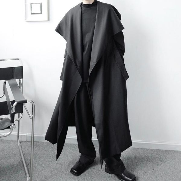 men's trench coats male women japan harajuku streetwear gothic loose jacket outerwear men big collar long style cardigan coat, Tan;black
men's trench coats male women japan harajuku streetwear gothic loose jacket outerwear men big collar long style cardigan coat, Tan;black