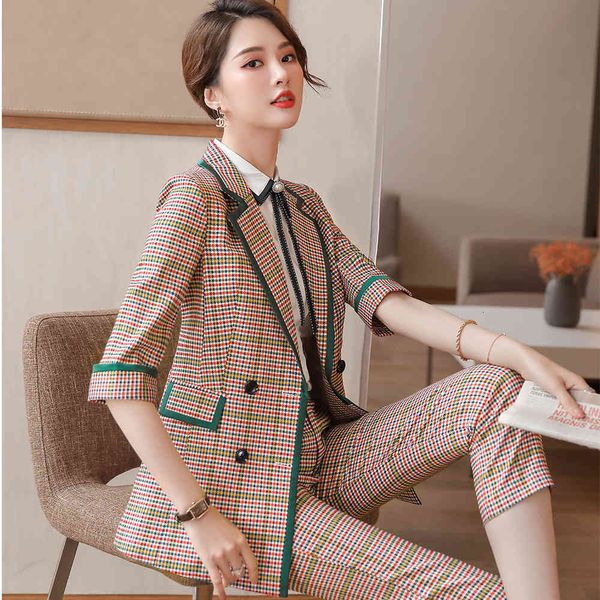 pant female fashion red ladies plaid suit s-5xl korean design business two pieces together, White
pant female fashion red ladies plaid suit s-5xl korean design business two pieces together, White