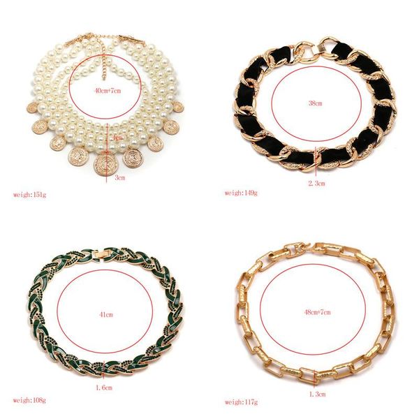 chokers fashionsnoops statement simulated pearl necklace for women jewellery charm metal punk fashion link chain, Golden;silver
chokers fashionsnoops statement simulated pearl necklace for women jewellery charm metal punk fashion link chain, Golden;silver
