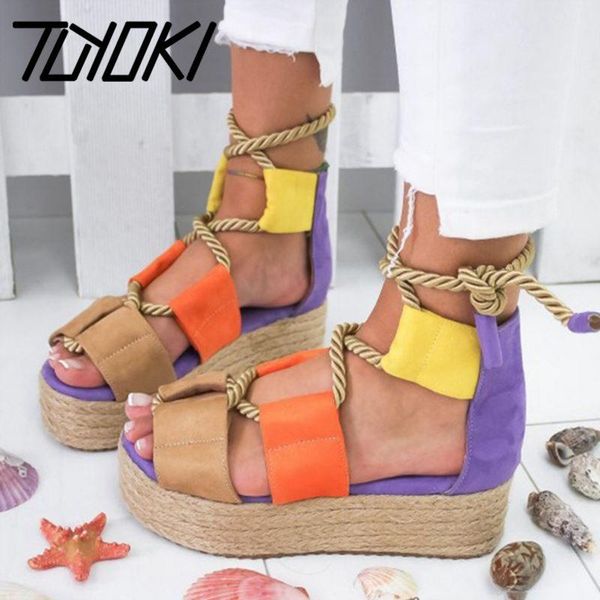 dress shoes tuyoki 2021 summer women flat sandals rope female beach wedge high heel comfortable platform size 34-43, Black
dress shoes tuyoki 2021 summer women flat sandals rope female beach wedge high heel comfortable platform size 34-43, Black