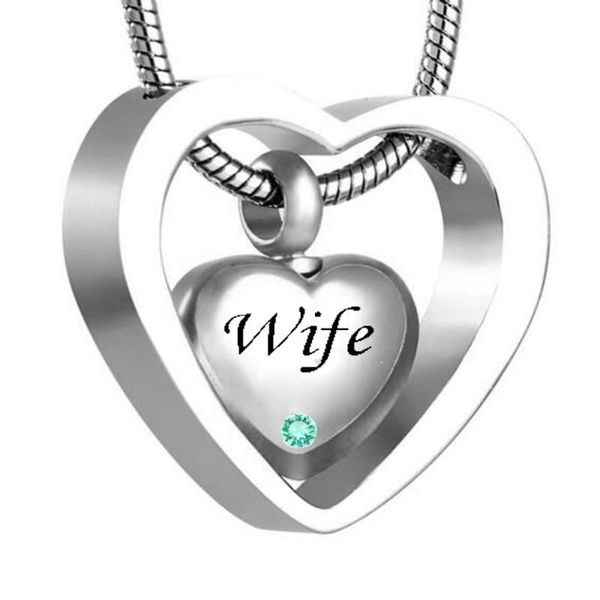 pendant necklaces custom double heart wife twelve months birthstone urn necklace with funnel ashes keepsake cremation jewelry, Silver
pendant necklaces custom double heart wife twelve months birthstone urn necklace with funnel ashes keepsake cremation jewelry, Silver