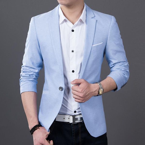 men's fashion casual slim fit suit jacket solid color masculine blazer m-5xl drop suits & blazers, White;black
men's fashion casual slim fit suit jacket solid color masculine blazer m-5xl drop suits & blazers, White;black