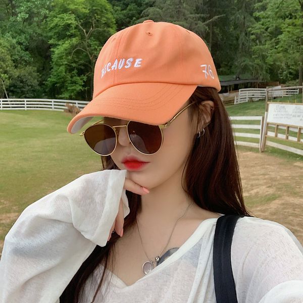 hat new summer hip hop embroidered letter because cap women's korean outdoor shade cap, Blue;gray
hat new summer hip hop embroidered letter because cap women's korean outdoor shade cap, Blue;gray
