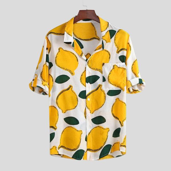 men's casual shirts fashion summer mango print men shirt loose lapel neck short sleeve blouse beach hawaiian camisa masculina 2021, White;black
men's casual shirts fashion summer mango print men shirt loose lapel neck short sleeve blouse beach hawaiian camisa masculina 2021, White;black