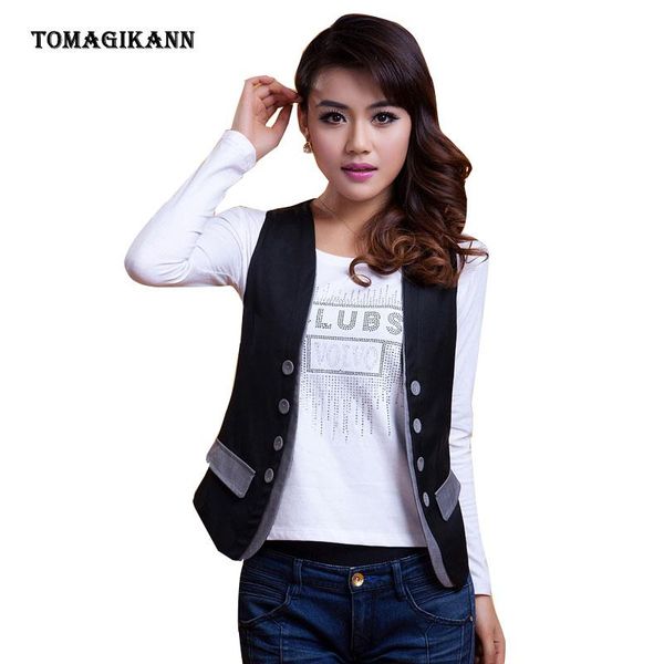 women's vests ladies casual double breasted patchwork slim vest tunic women suit v neck hook suspenders sleeveless waistcoat for woman, Black;white
women's vests ladies casual double breasted patchwork slim vest tunic women suit v neck hook suspenders sleeveless waistcoat for woman, Black;white