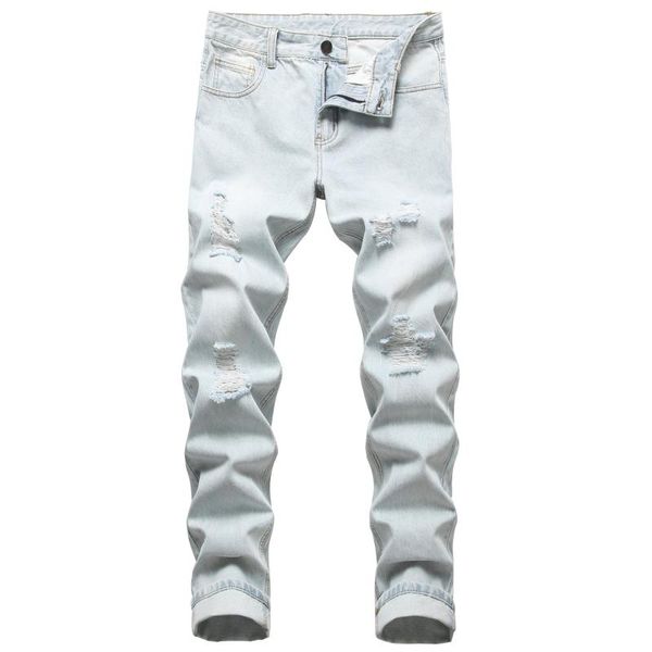 men's jeans straight denim ruined ripped light white blue trousers plus size four season
men's jeans straight denim ruined ripped light white blue trousers plus size four season
