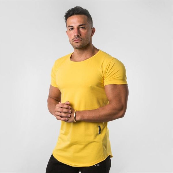 yellow pure color gyms tight men cotton fitness homme summer tees, White;black
yellow pure color gyms tight men cotton fitness homme summer tees, White;black