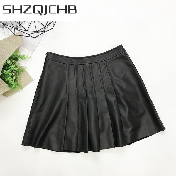 skirts jchb 2021 autumn fashion classic all-match black pleated streetwear women casual high waist zip a-line genuine leather sh
skirts jchb 2021 autumn fashion classic all-match black pleated streetwear women casual high waist zip a-line genuine leather sh