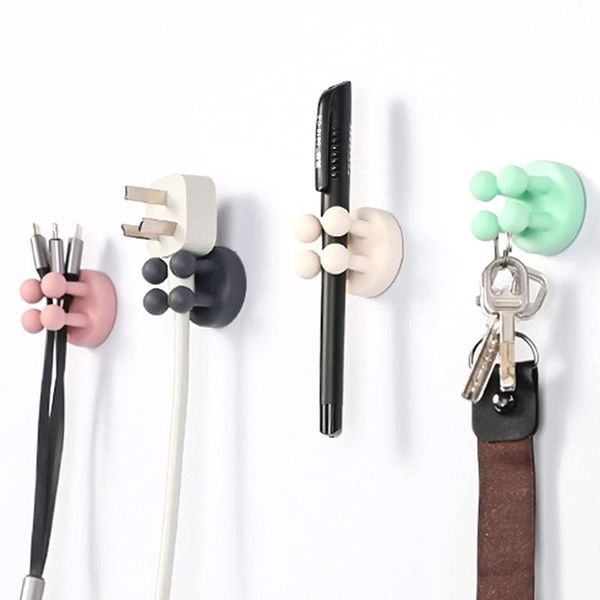 hooks & rails adhesive 4 silicone self holders plug cable towel key kitchen bathroom home office storage supplies
hooks & rails adhesive 4 silicone self holders plug cable towel key kitchen bathroom home office storage supplies