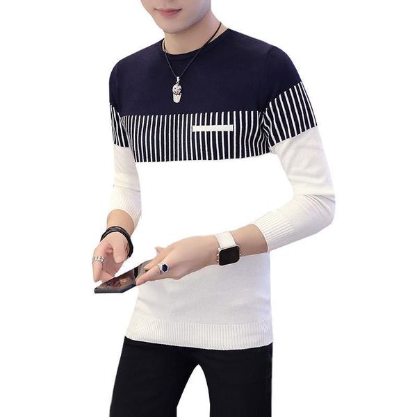 men's sweaters spring and autumn winter men's sweater fashion trend round neck slim fit, White;black
men's sweaters spring and autumn winter men's sweater fashion trend round neck slim fit, White;black