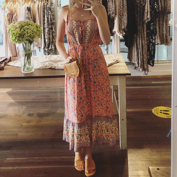 sleeveless summer clothes elegant long womens dress floral print boho maxi beach strap sexy, Black;gray
sleeveless summer clothes elegant long womens dress floral print boho maxi beach strap sexy, Black;gray